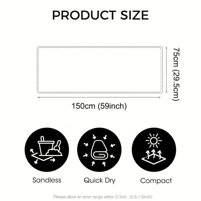 Cow & Egg Printed Beach Towel Quick Drying Bath Sheet 29.5x59In