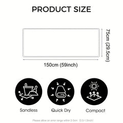 Cow & Egg Printed Beach Towel Quick Drying Bath Sheet 29.5x59In