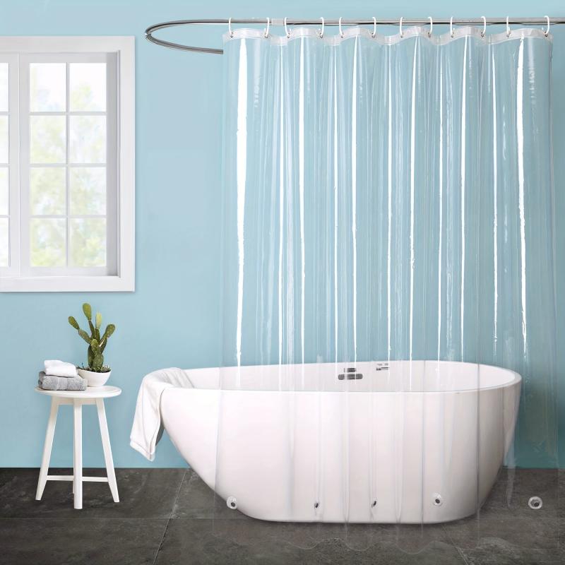 Clear Shower Curtain Waterproof Liner with Magnet
