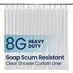 Clear Shower Curtain Waterproof Liner with Magnet