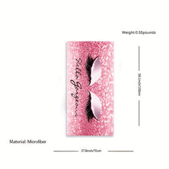 Pink Eyelashes Beach Towel Fast Dry Sandproof Blanket