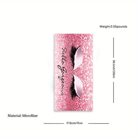 Pink Eyelashes Beach Towel Fast Dry Sandproof Blanket