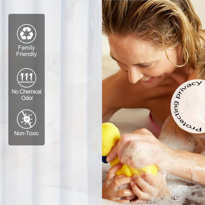Waterproof PEVA Shower Curtain Liner with Grommet Holes
