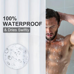 Waterproof PEVA Shower Curtain Liner with Grommet Holes
