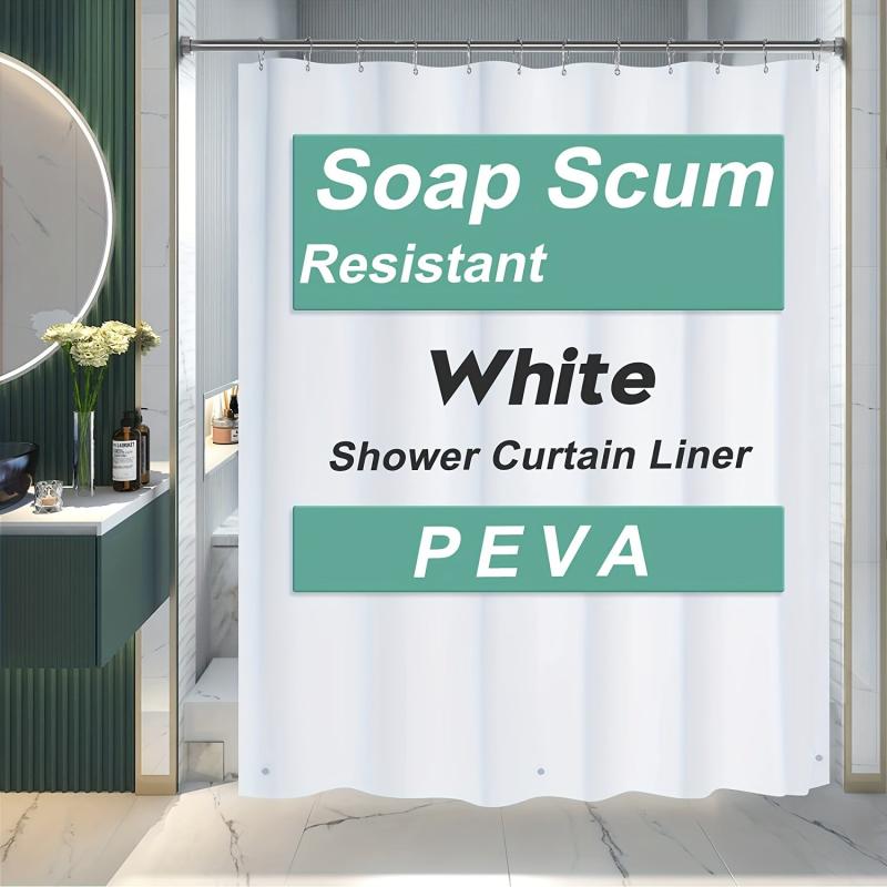 Waterproof PEVA Shower Curtain Liner with Grommet Holes