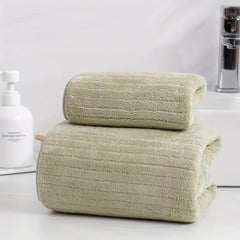 2pcs Microfiber Towel Set Quick Dry Soft Hand Towel Bath Towel Absorbent Towels