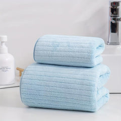 2pcs Microfiber Towel Set Quick Dry Soft Hand Towel Bath Towel Absorbent Towels