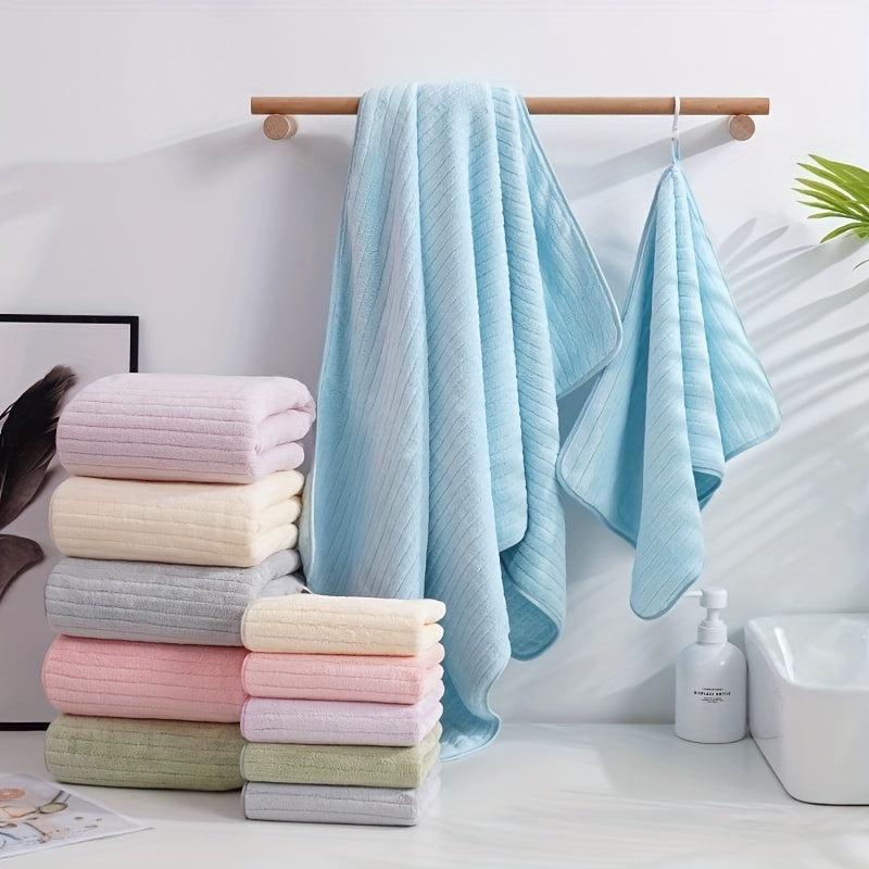 2pcs Microfiber Towel Set Quick Dry Soft Hand Towel Bath Towel Absorbent Towels