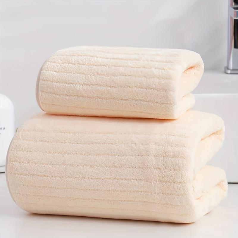 2pcs Microfiber Towel Set Quick Dry Soft Hand Towel Bath Towel Absorbent Towels