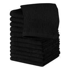 12pc Cotton Wash Cloth Set 30 X 30 Square Absorbent & Soft Touch Towel