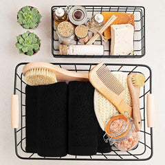 12pc Cotton Wash Cloth Set 30 X 30 Square Absorbent & Soft Touch Towel