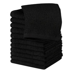 12pc Cotton Wash Cloth Set 30 X 30 Square Absorbent & Soft Touch Towel