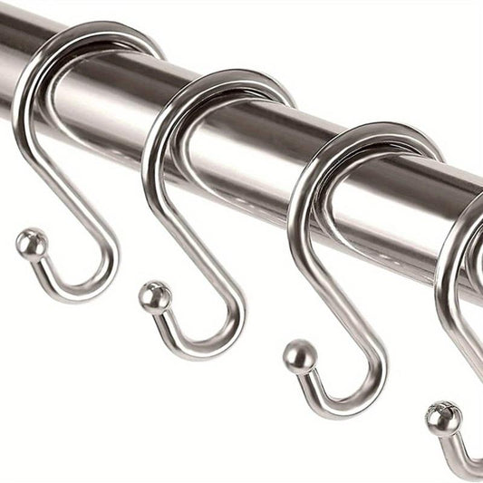 12pcs Durable Rustproof Shower Curtain Hooks for Waterproof Curtains