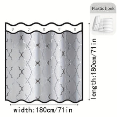 Geometric Pattern Shower Curtain Waterproof Fabric Bathroom Decor