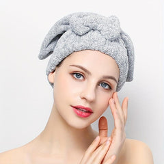 Coral Fleece Hair Drying Cap Absorbent Shower Cap