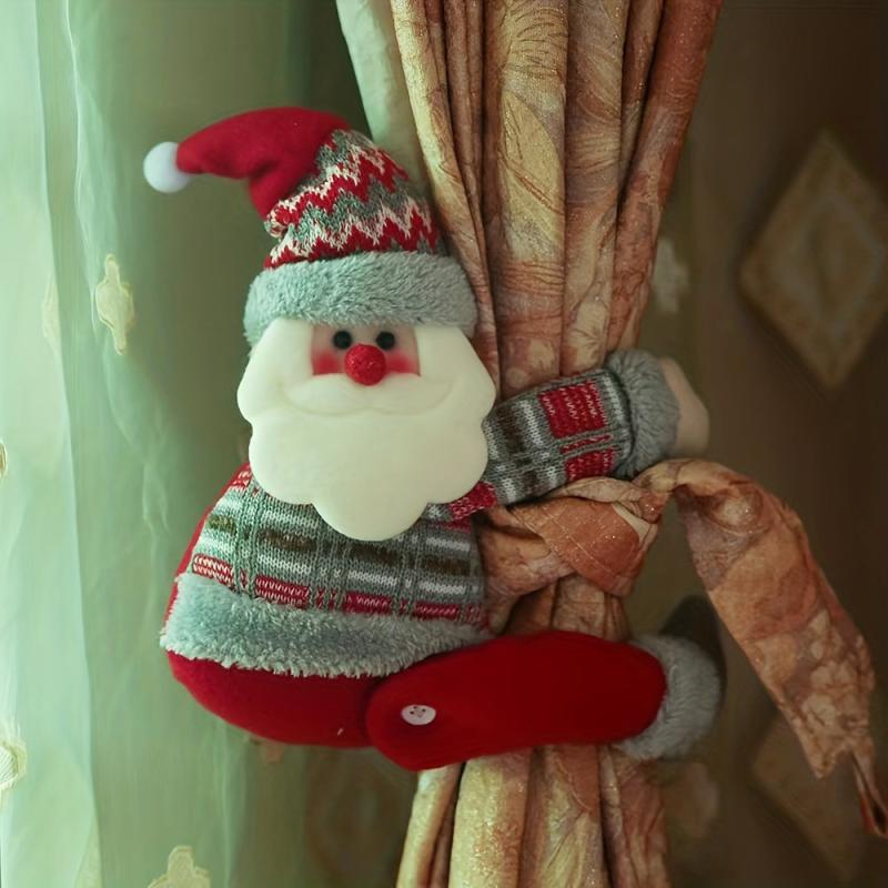1pc Christmas Curtain Buckle Holder Clamp Tie Xmas Decor