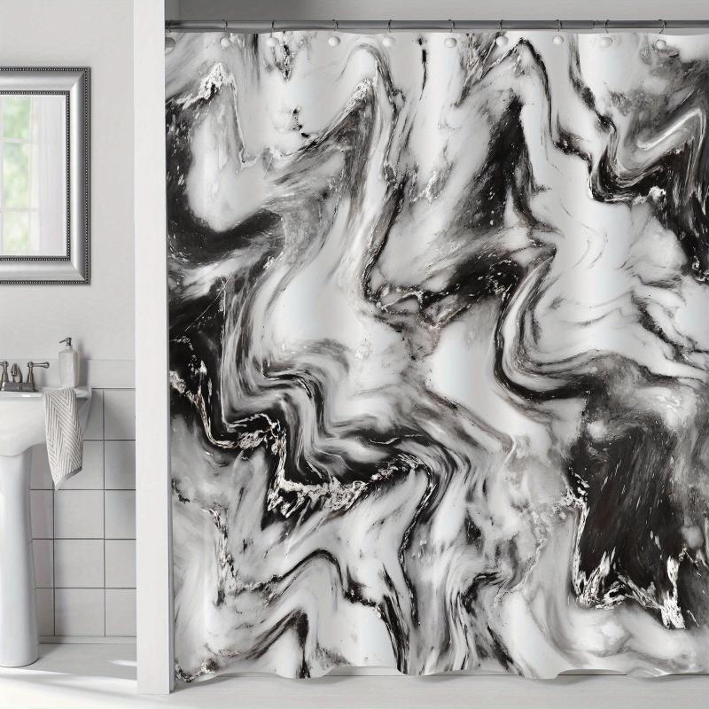 Abstract Modern Shower Curtain Waterproof Fabric
