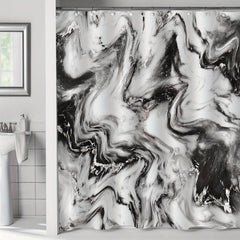 Abstract Modern Shower Curtain Waterproof Fabric