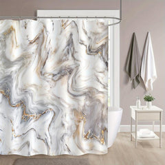 Abstract Modern Shower Curtain Waterproof Fabric