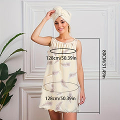 Women's Soft Bath Skirt with Pocket, Water Absorption, Bath Wrap
