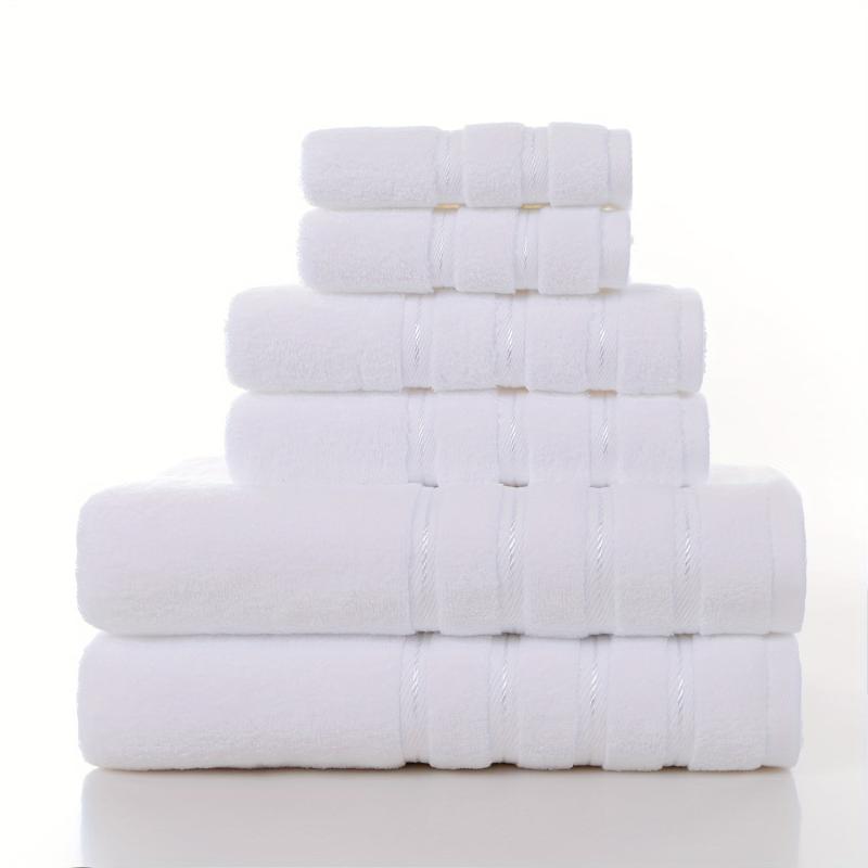 6pcs Cotton Towel Set Soft & Absorbent Towels for Bathroom
