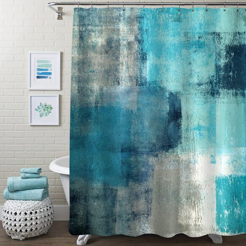 Modern Abstract Bathroom Decor Shower Curtain