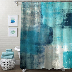 Modern Abstract Bathroom Decor Shower Curtain