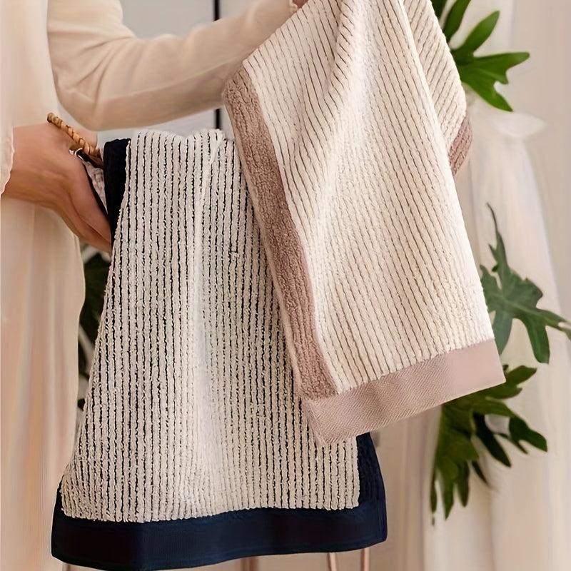 Cotton Striped Hand Towel Soft Skin-friendly Face Towel Highly Absorbent Towel