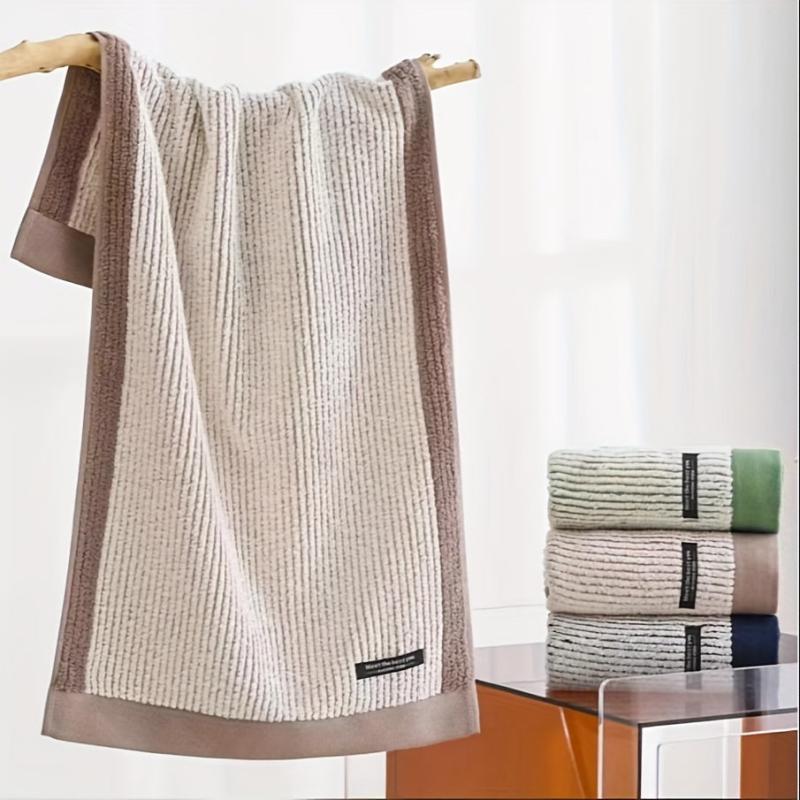 Cotton Striped Hand Towel Soft Skin-friendly Face Towel Highly Absorbent Towel