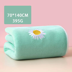 Flower Pattern Microfiber Bath Towel Soft Absorbent Beach Towel B