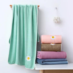 Flower Pattern Microfiber Bath Towel Soft Absorbent Beach Towel B