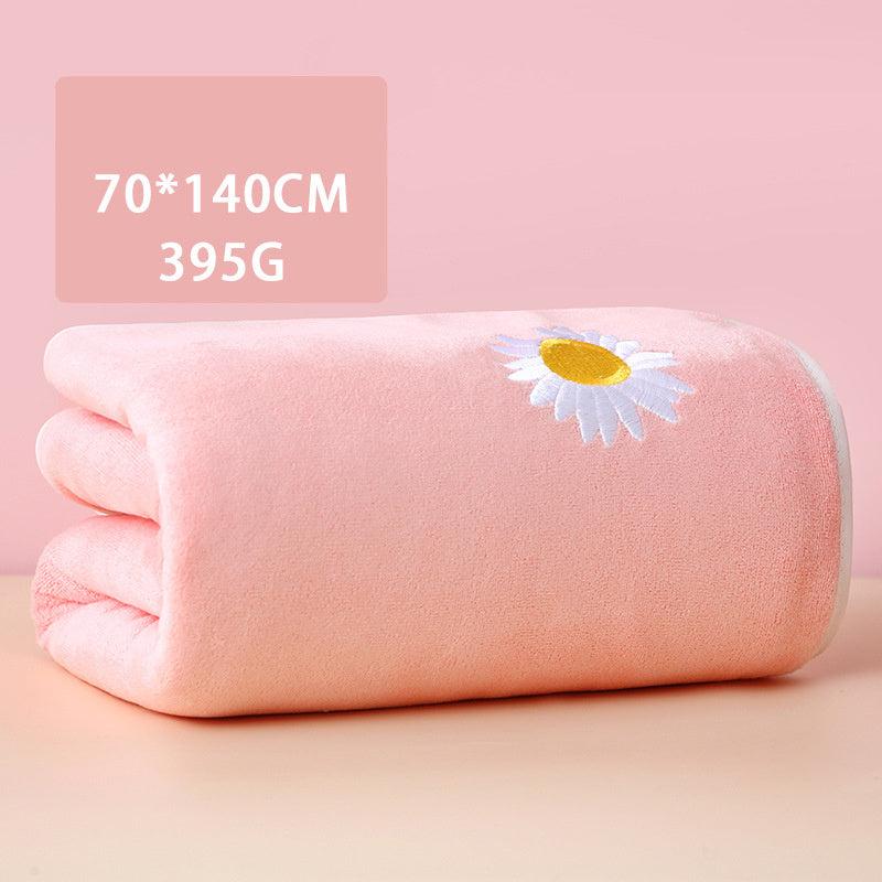 Flower Pattern Microfiber Bath Towel Soft Absorbent Beach Towel B