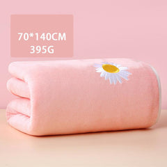 Flower Pattern Microfiber Bath Towel Soft Absorbent Beach Towel B