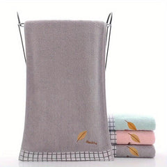 Leaf Embroidered Hand Towel Soft Face Towel