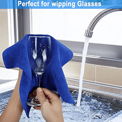 12pcs Microfiber Cleaning Cloths Reusable Dish Towels for Kitchen Home Car Soft