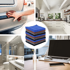 12pcs Microfiber Cleaning Cloths Reusable Dish Towels for Kitchen Home Car Soft