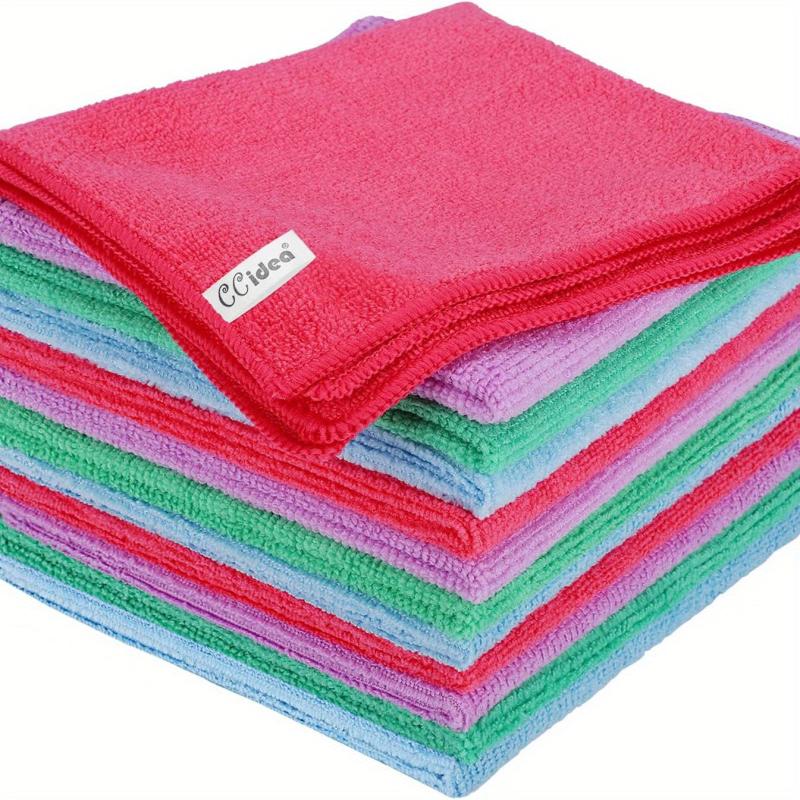 12pcs Microfiber Cleaning Cloths Reusable Dish Towels for Kitchen Home Car Soft