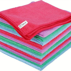 12pcs Microfiber Cleaning Cloths Reusable Dish Towels for Kitchen Home Car Soft