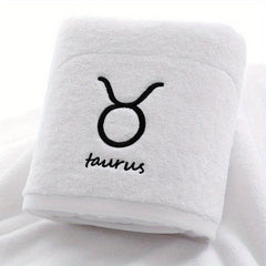 Constellation Embroidery Bath Towel Soft Skin-friendly Absorbent Towel