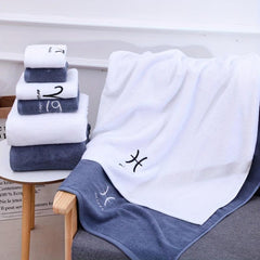 Constellation Embroidery Bath Towel Soft Skin-friendly Absorbent Towel