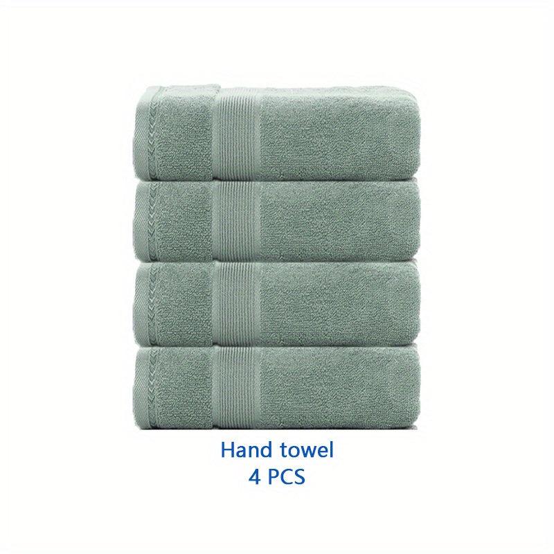 4pcs Bamboo Hand Towels Set Absorbent Soft Towels For Bathroom Gym Spa