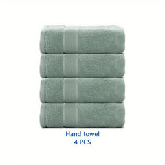 4pcs Bamboo Hand Towels Set Absorbent Soft Towels For Bathroom Gym Spa
