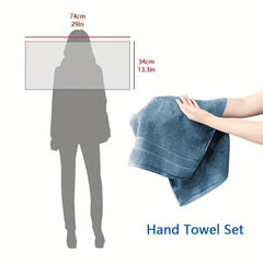 4pcs Bamboo Hand Towels Set Absorbent Soft Towels For Bathroom Gym Spa