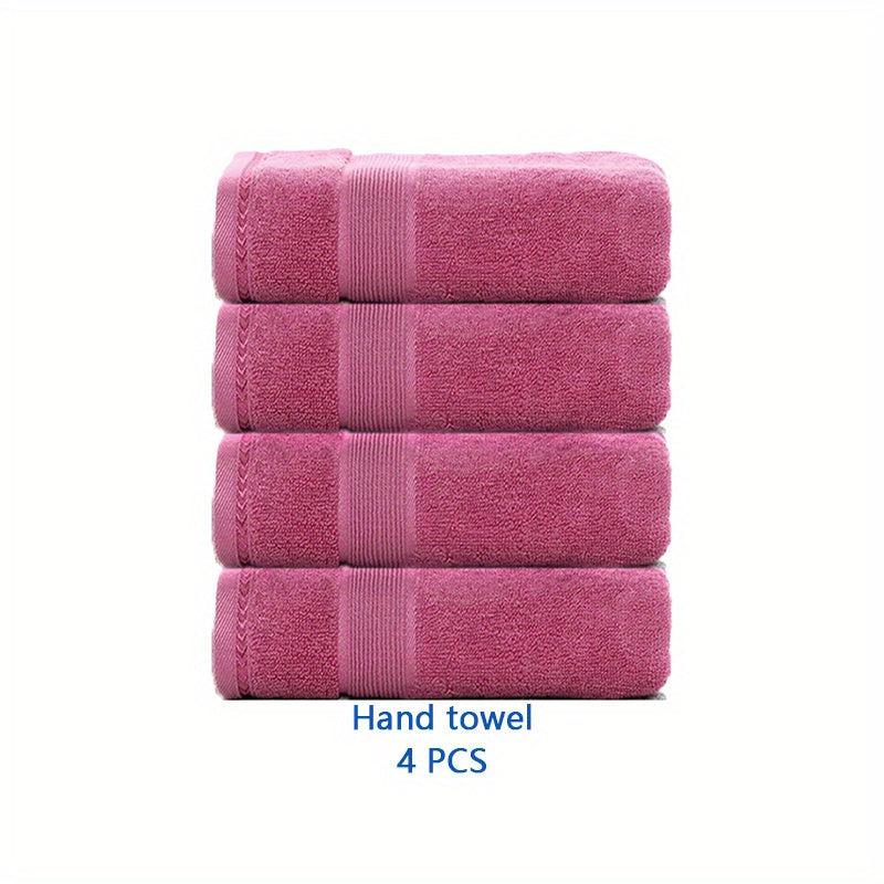4pcs Bamboo Hand Towels Set Absorbent Soft Towels For Bathroom Gym Spa