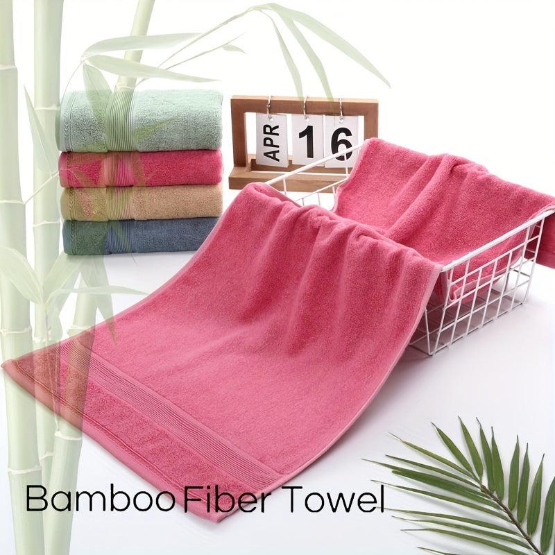 4pcs Bamboo Hand Towels Set Absorbent Soft Towels For Bathroom Gym Spa