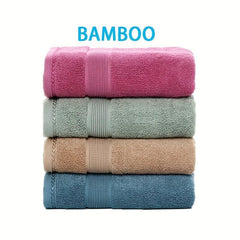 4pcs Bamboo Hand Towels Set Absorbent Soft Towels For Bathroom Gym Spa