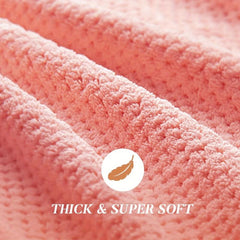 2pcs Large Microfiber Hair Towel Wrap - Absorbent Hair Drying Towel