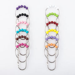 Set Of 12 Colorful Shower Curtain Hooks Rings