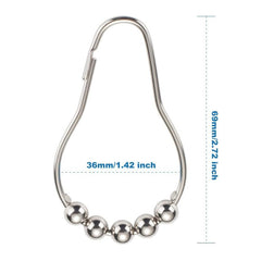 Set Of 12 Colorful Shower Curtain Hooks Rings