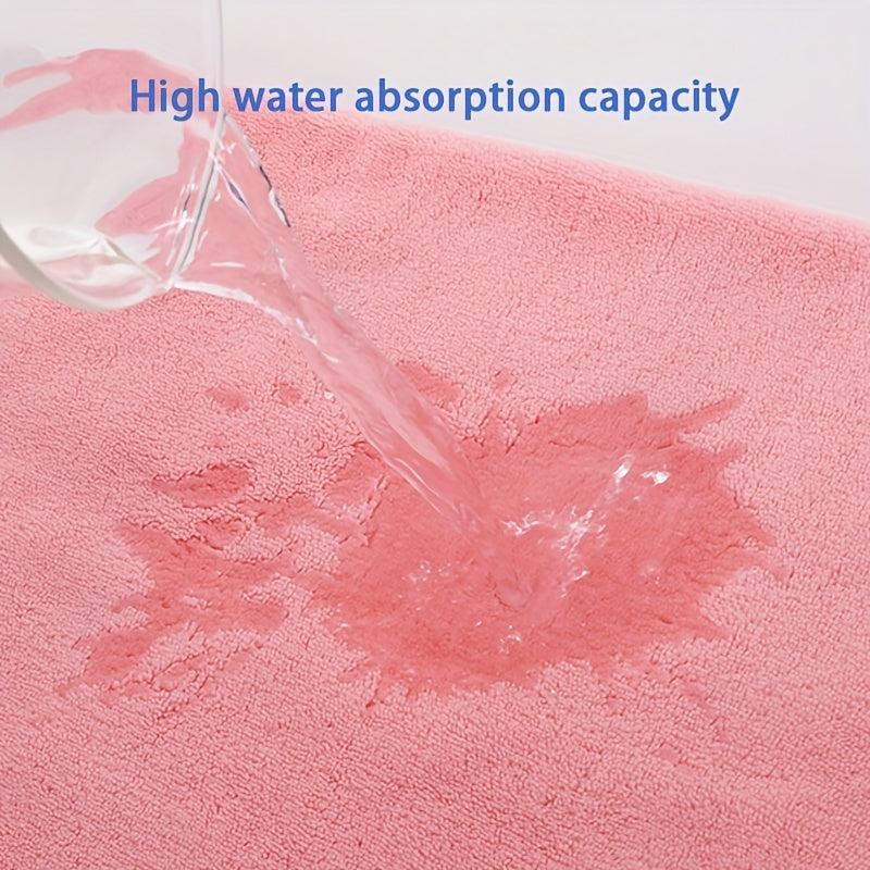 5pcs Coral Velvet Hand Towel Soft Absorbent And Thickened Towel